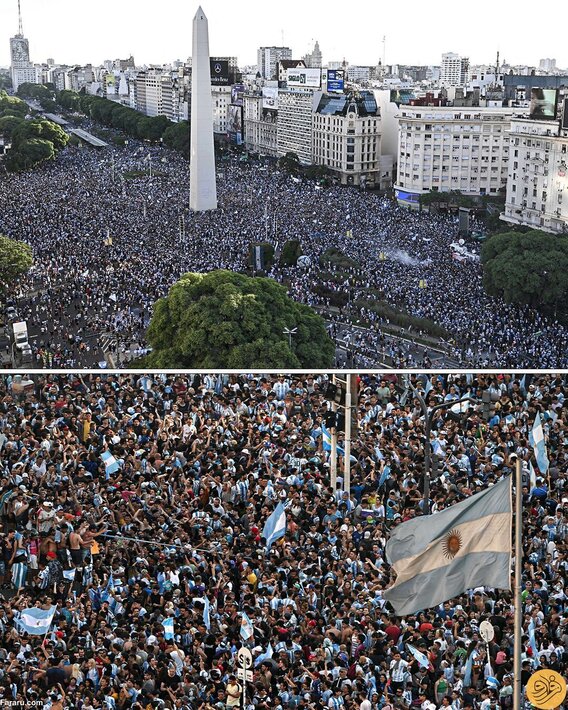 خیابان‌های بوینس‌آیرس میزبان هواداران آرژانتین