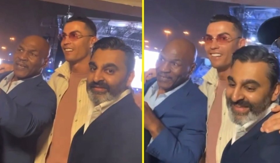 کریستیانو رونالدو مهمان ویژه مایک تایسون با یک تیپ جالب در عربستان شد